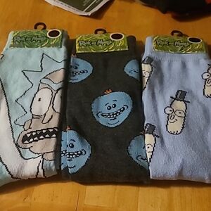 Character Socks - Multicolor Rick and Morty